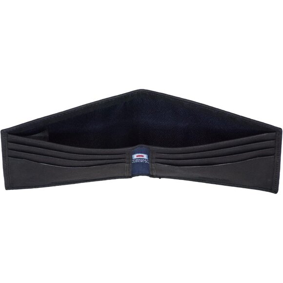 Nautica Men's Bifold Leather Wallet Black RFID Blocking ID Window Card Slots - Picture 3 of 5